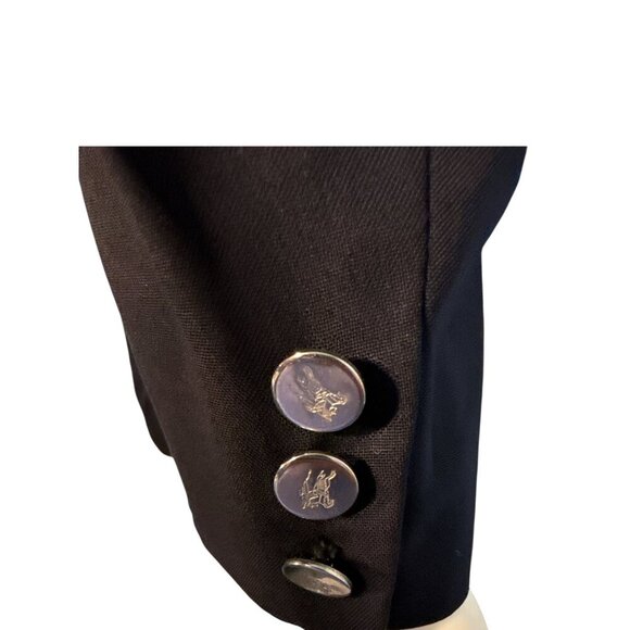 Burberrys Vintage Navy Mens Wool Blazer Saks 5th Avenue Sz Missing 43"Chest EUC - Picture 6 of 10